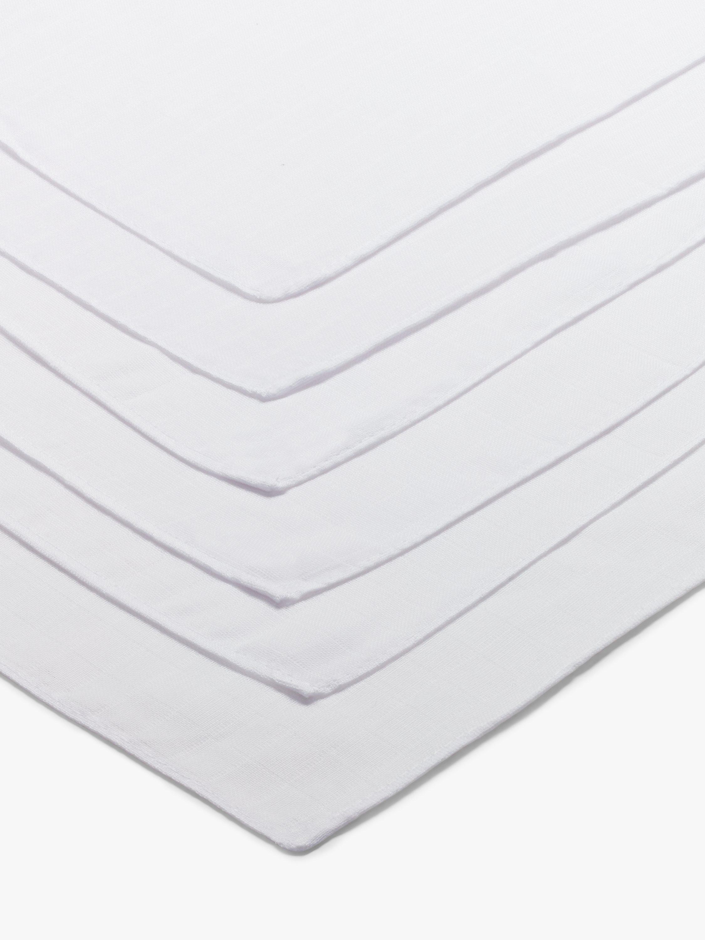 John Lewis white muslin squares, pack of 6, UK version