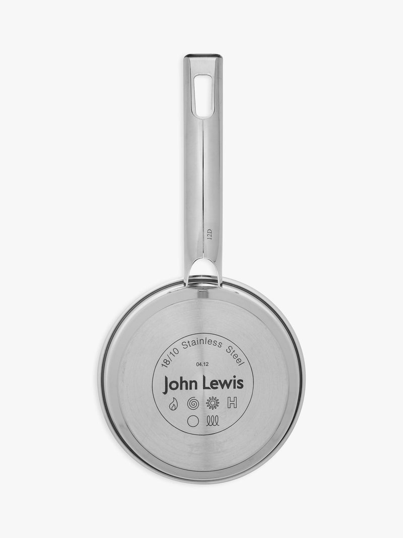 John Lewis stainless steel lidded saucepan, UK version