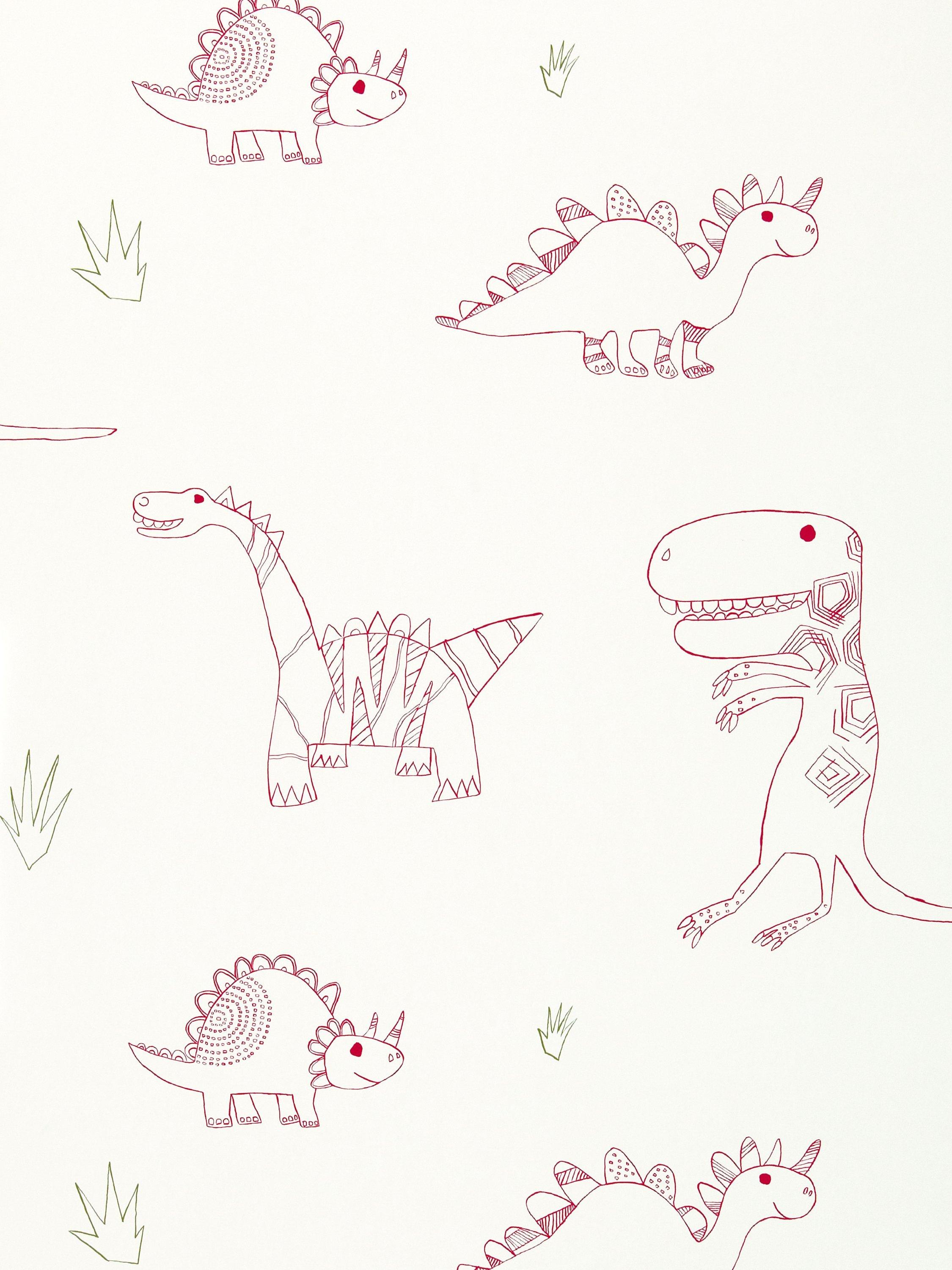 Children's Jurassic Dinosaur Print Wallpaper