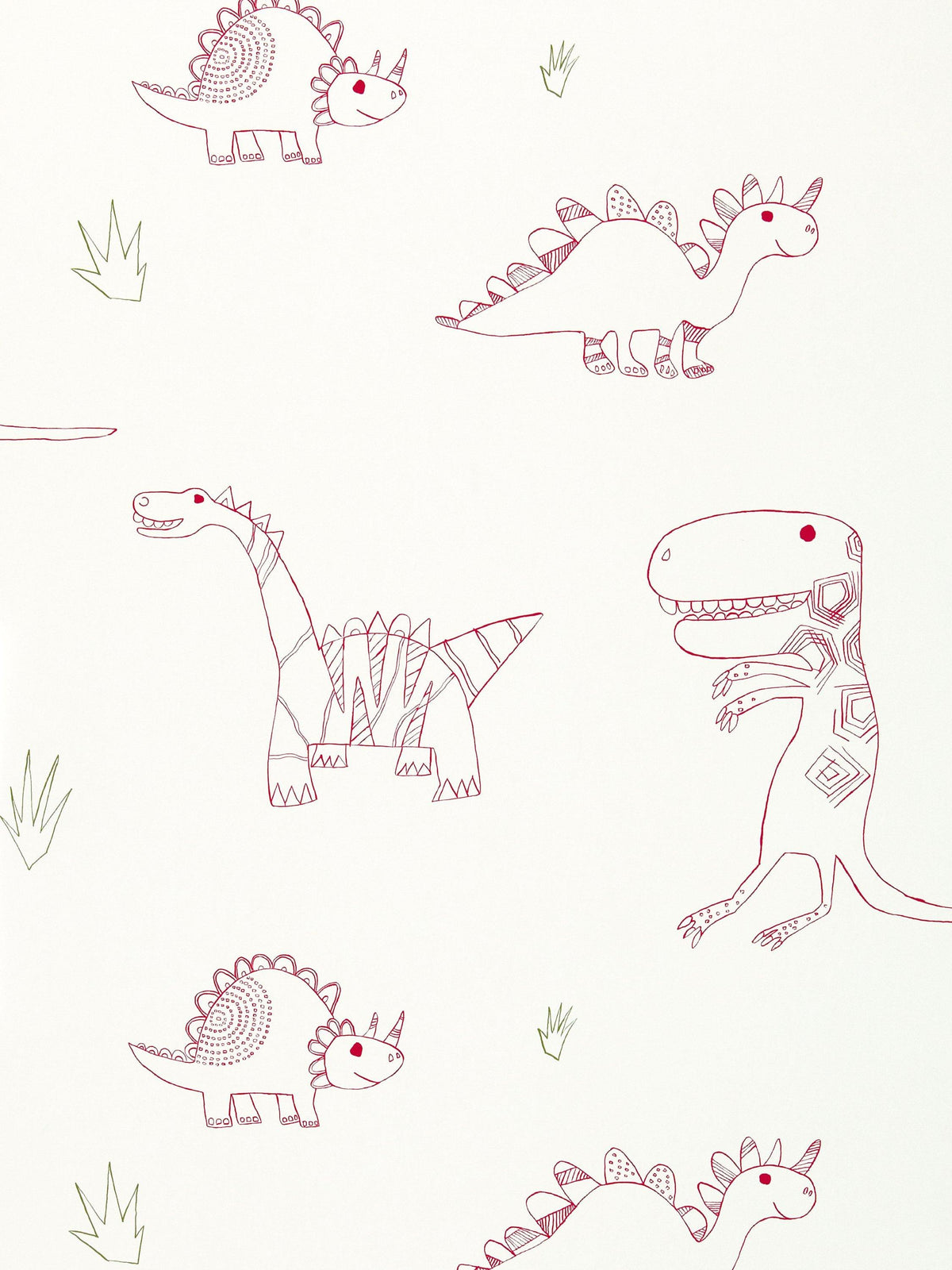 Children's Jurassic Dinosaur Print Wallpaper