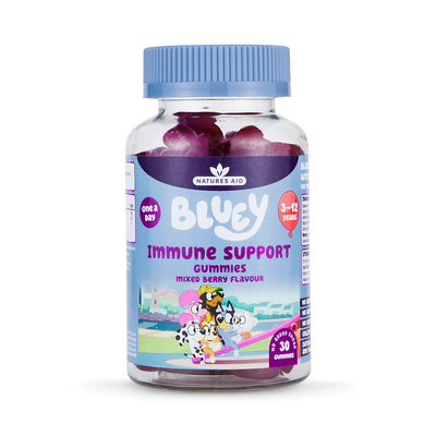 Natures Aid Bluey Immune Support Mixed Berry Childrens Vitamin 30 Gummies