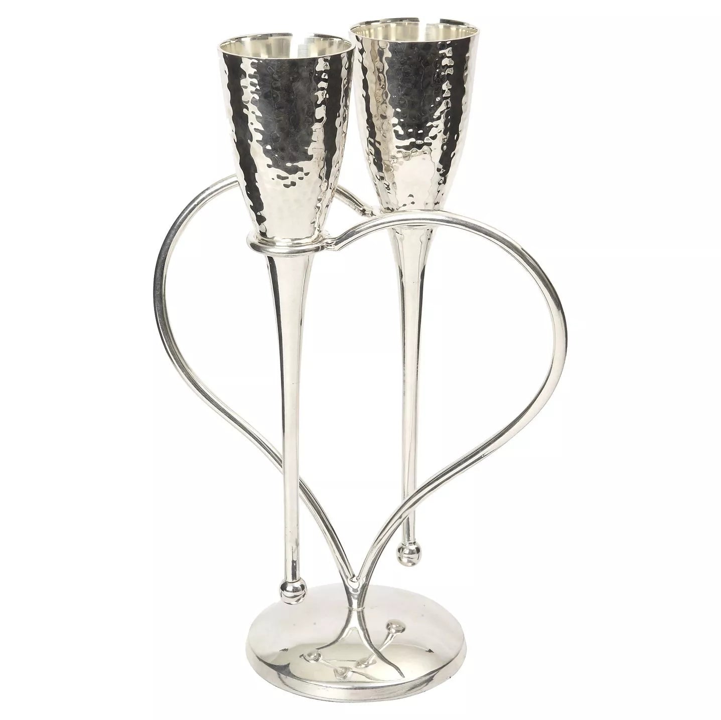 Culinary Concepts Amore Heart champagne flutes with stand, set of 2 - British product