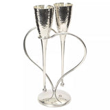 Culinary Concepts Amore Heart champagne flutes with stand, set of 2 - British product