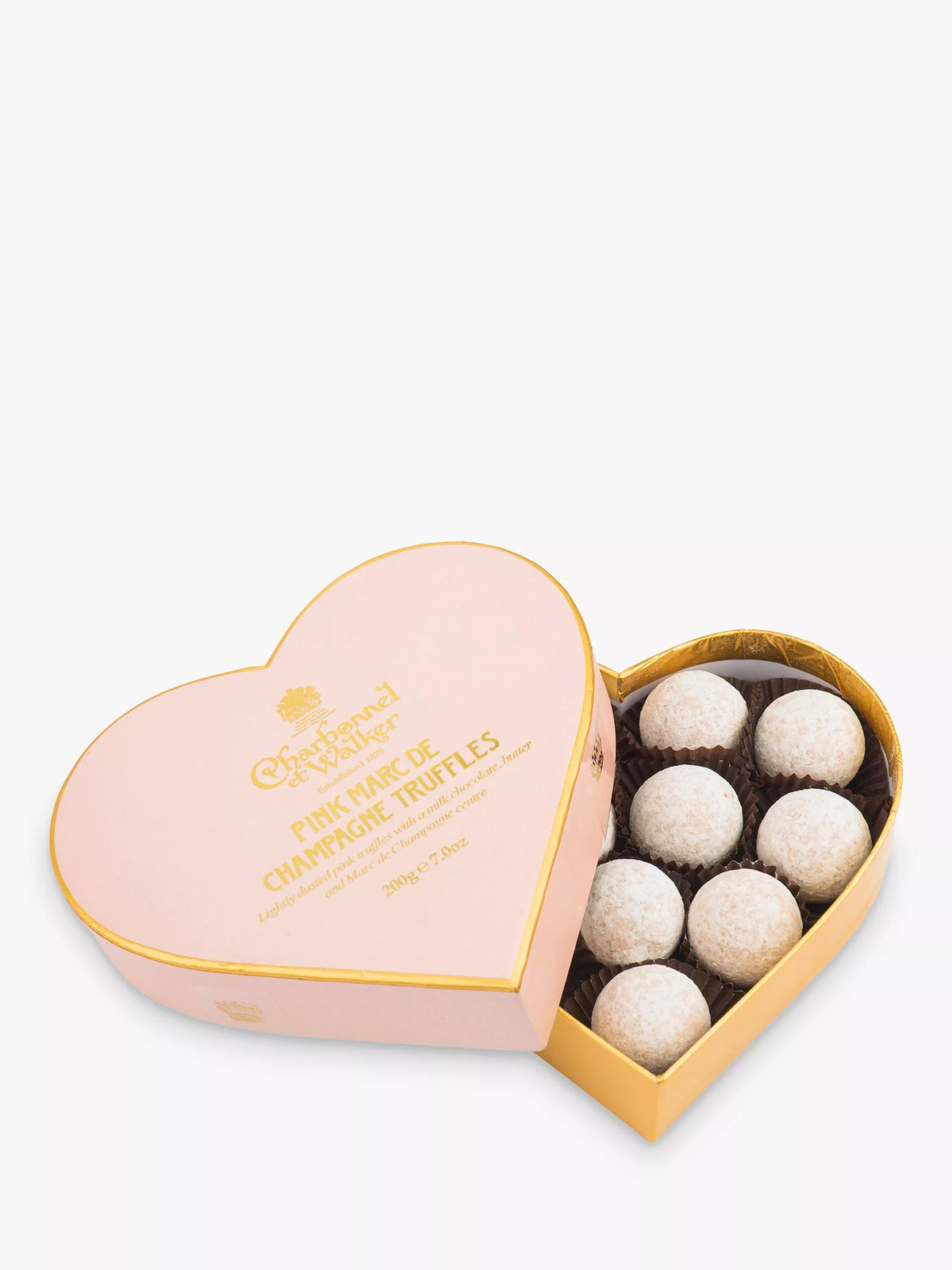 Charbonnel et Walker Pink Marc de Champagne Truffles 200g - British product