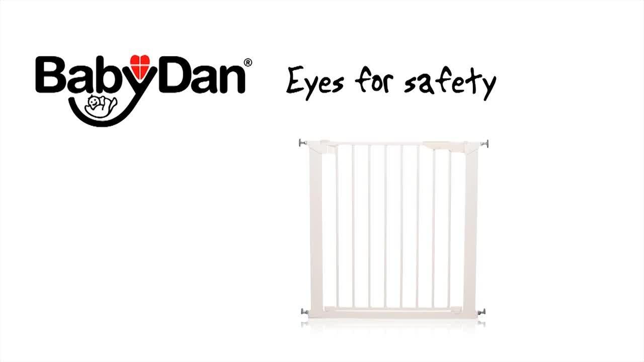 BabyDan Premier True Pressure Gate Including Extensions, Black - British product
