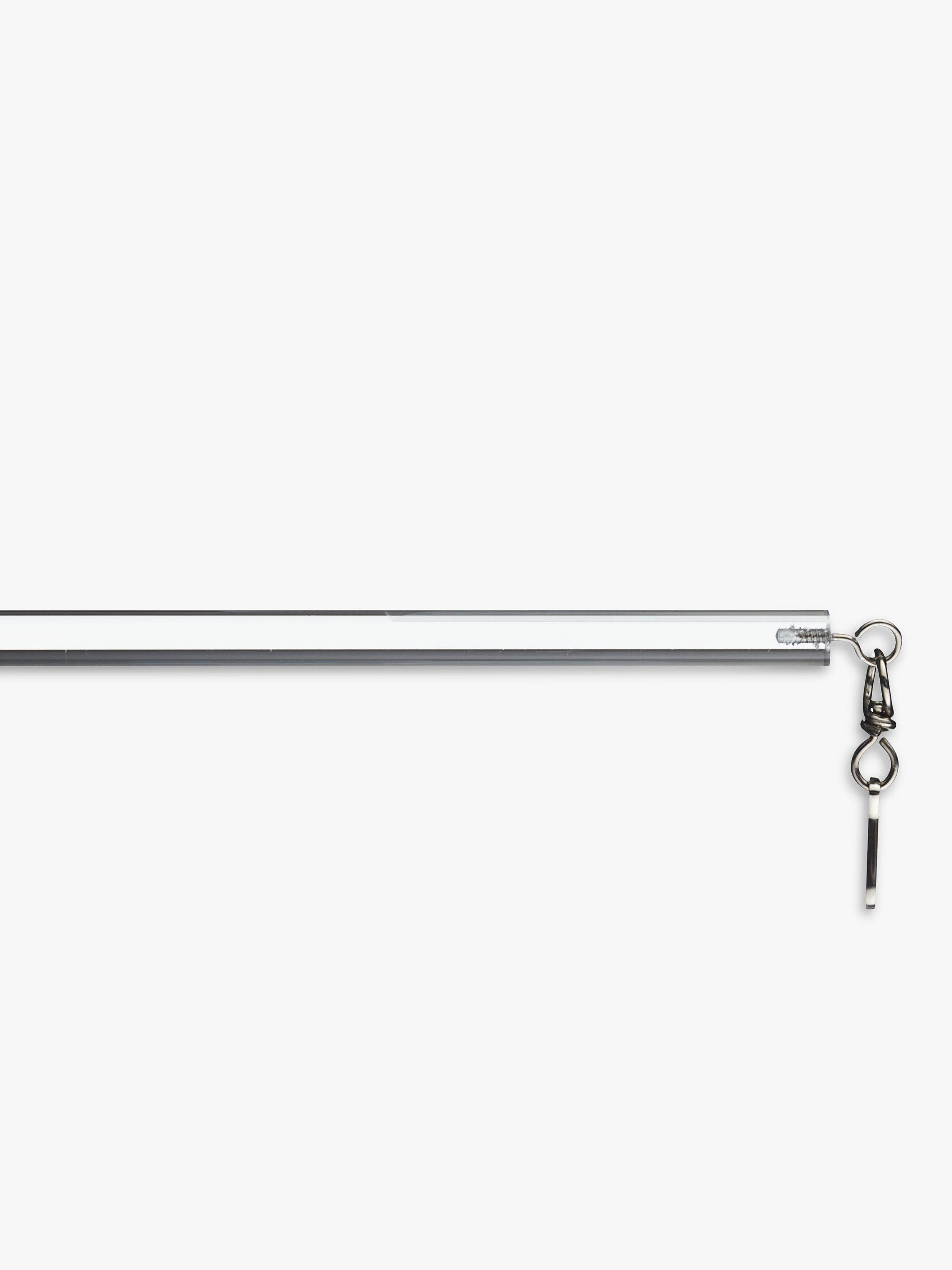 Acrylic Curtain Draw Rods Clear Pair 75cm