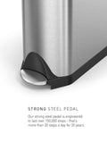 simplehuman kitchen recycling bin brushed stainless steel 40L (British brand)