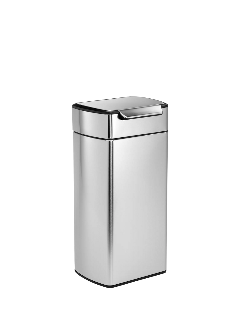 Simplehuman rectangular touch bar bin in brushed stainless steel, 30L (British brand)