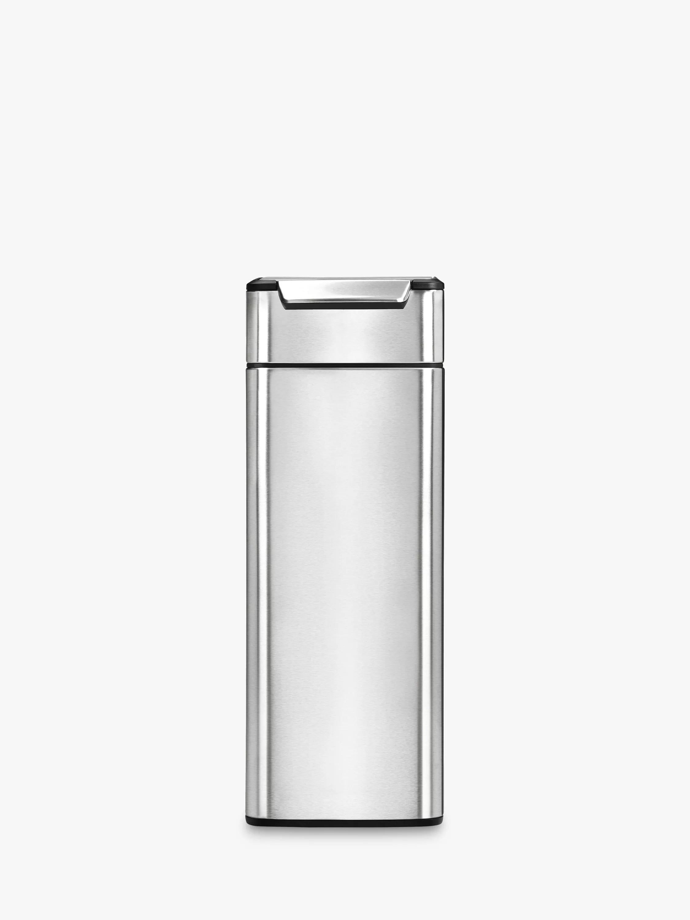 simplehuman Slim Touch Bar Bin, Brushed Stainless Steel, 40L - McGrocer
