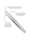 Tweezerman stainless steel slant tweezers for brow shaping (British brand)