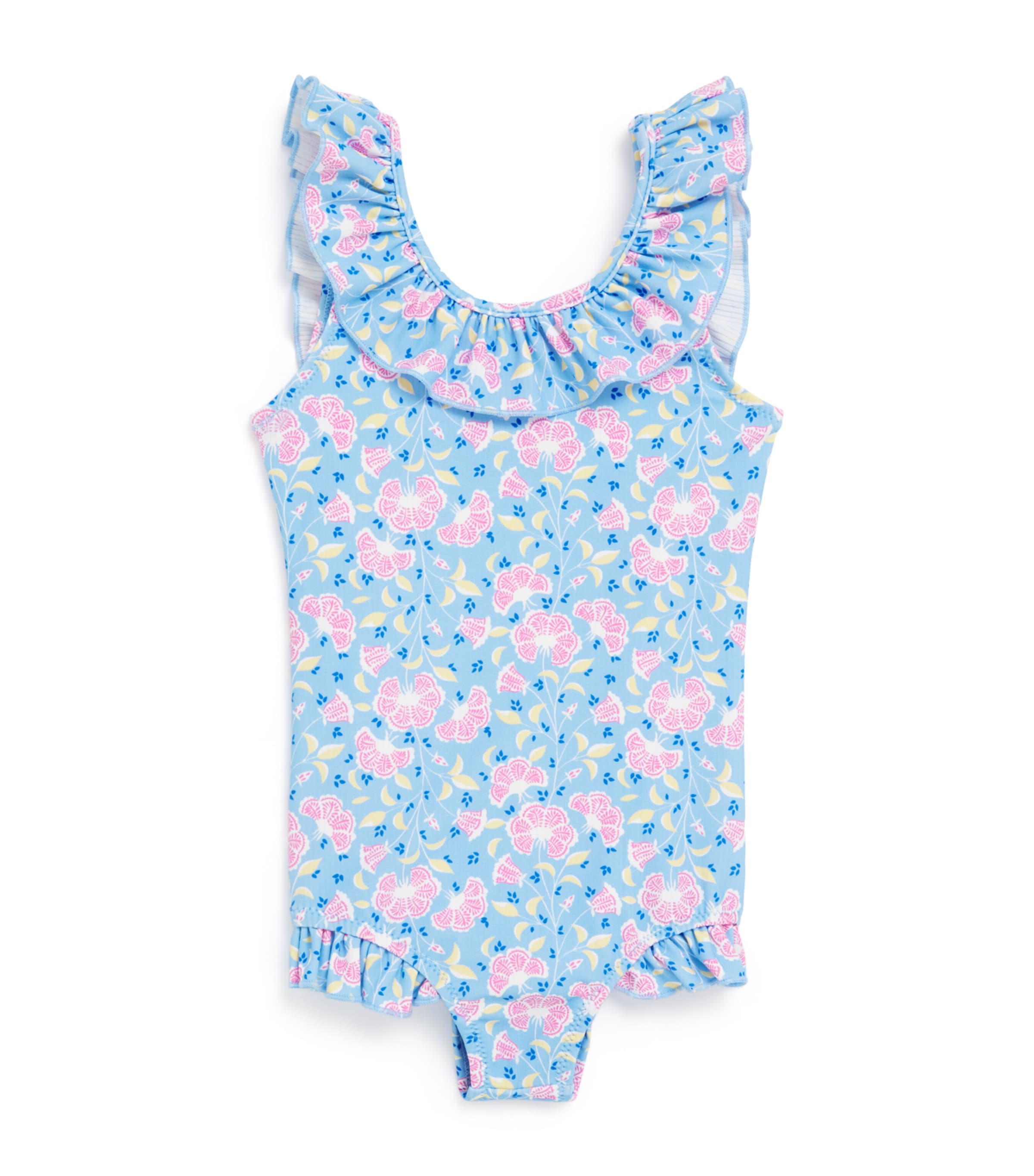 Louise Misha floral ruffle-trim Andrea swimsuit 3-10 years, UK version