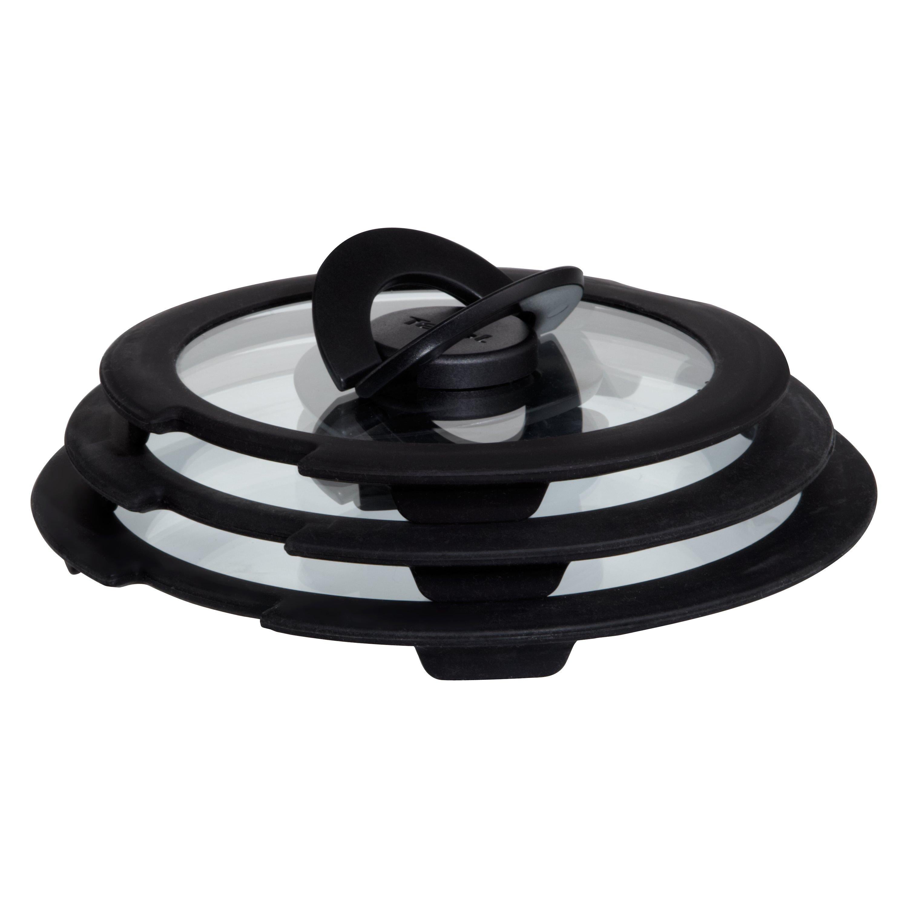 Tefal universal glass saucepan lid set, 3 pieces for 16-20cm pans (British brand)