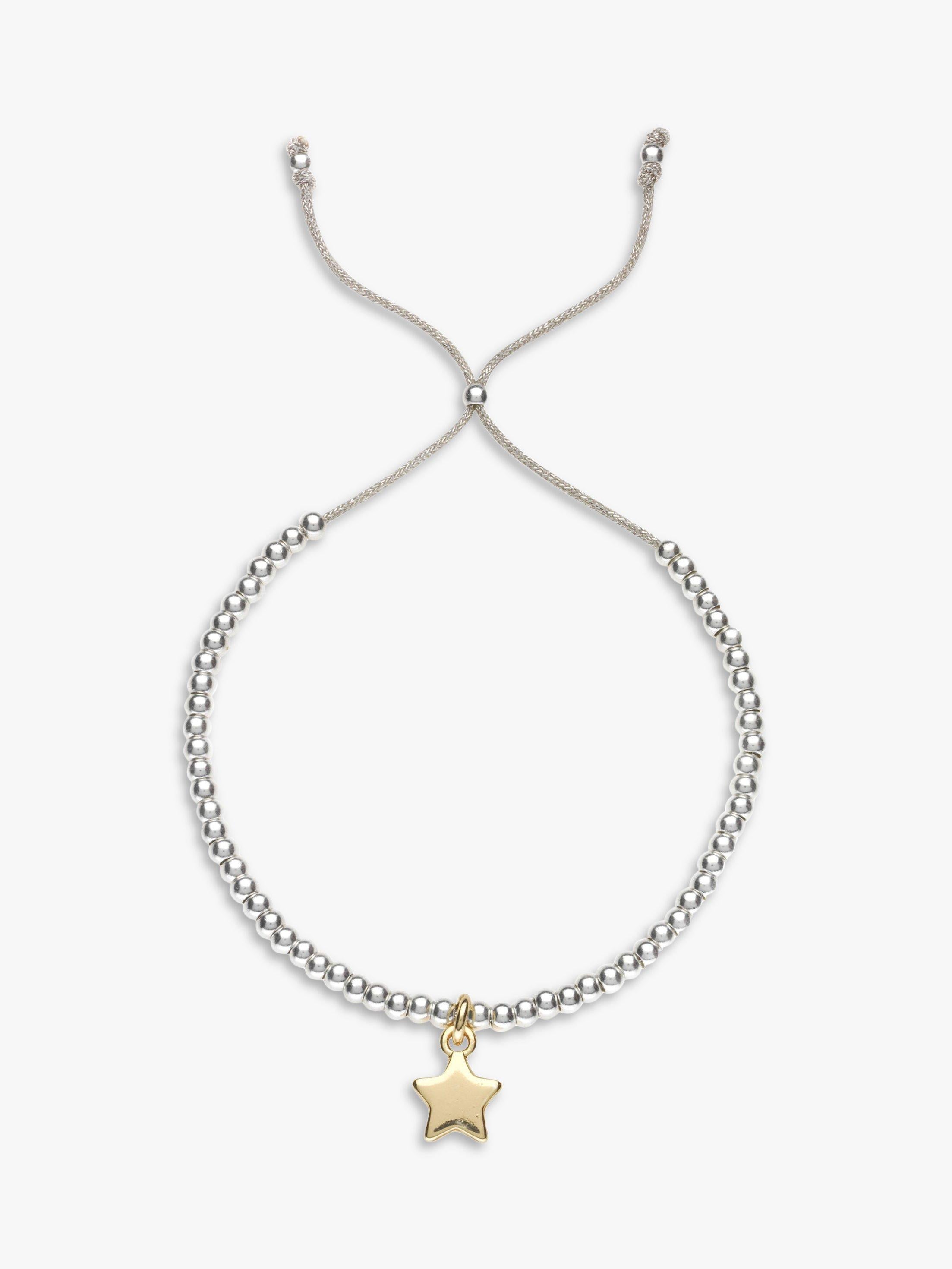 Estella Bartlett adjustable beaded star bracelet in silver and gold - British product