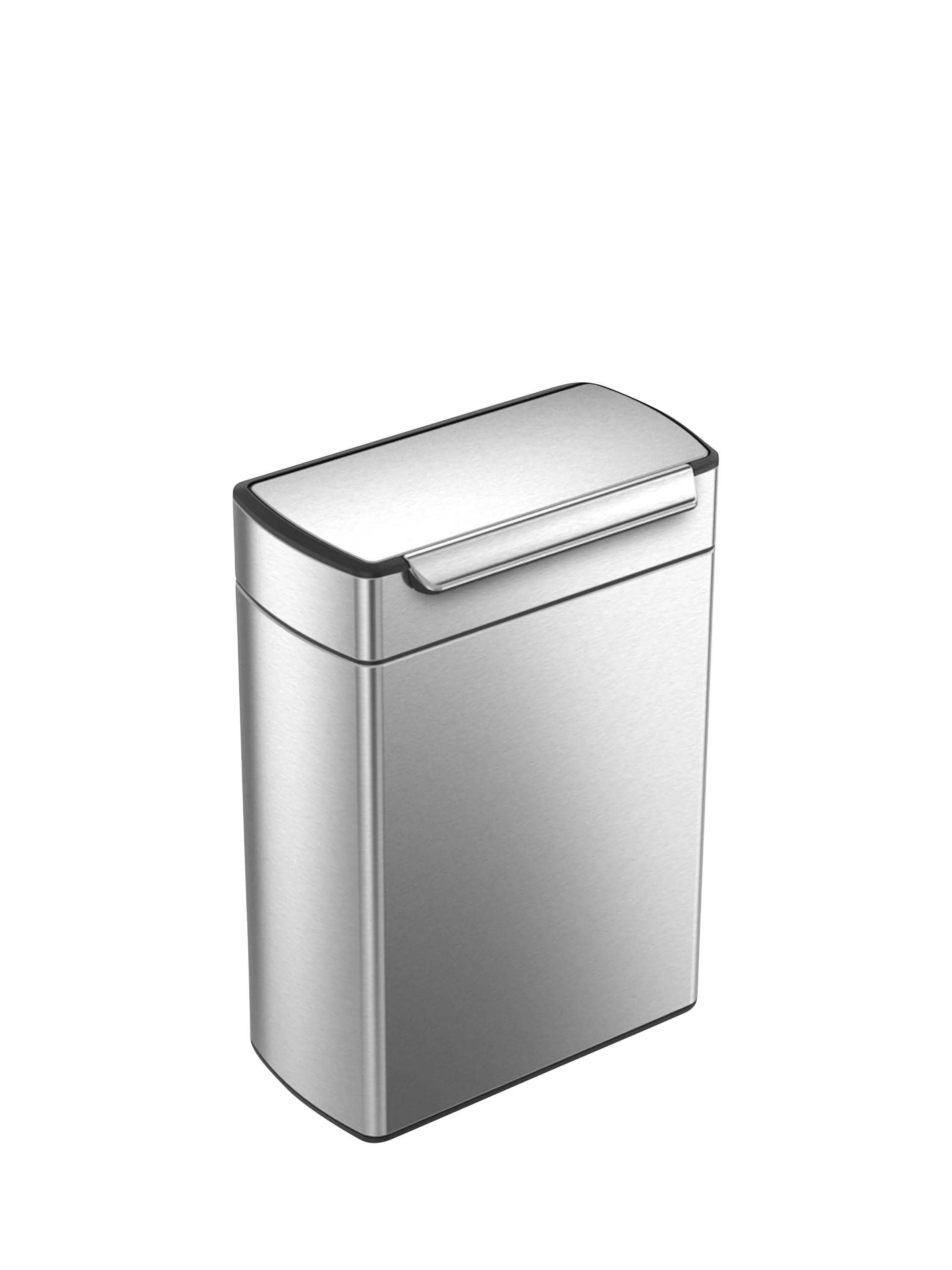 Simplehuman touch-bar recycling kitchen bin in brushed stainless steel, 48L capacity (British brand)