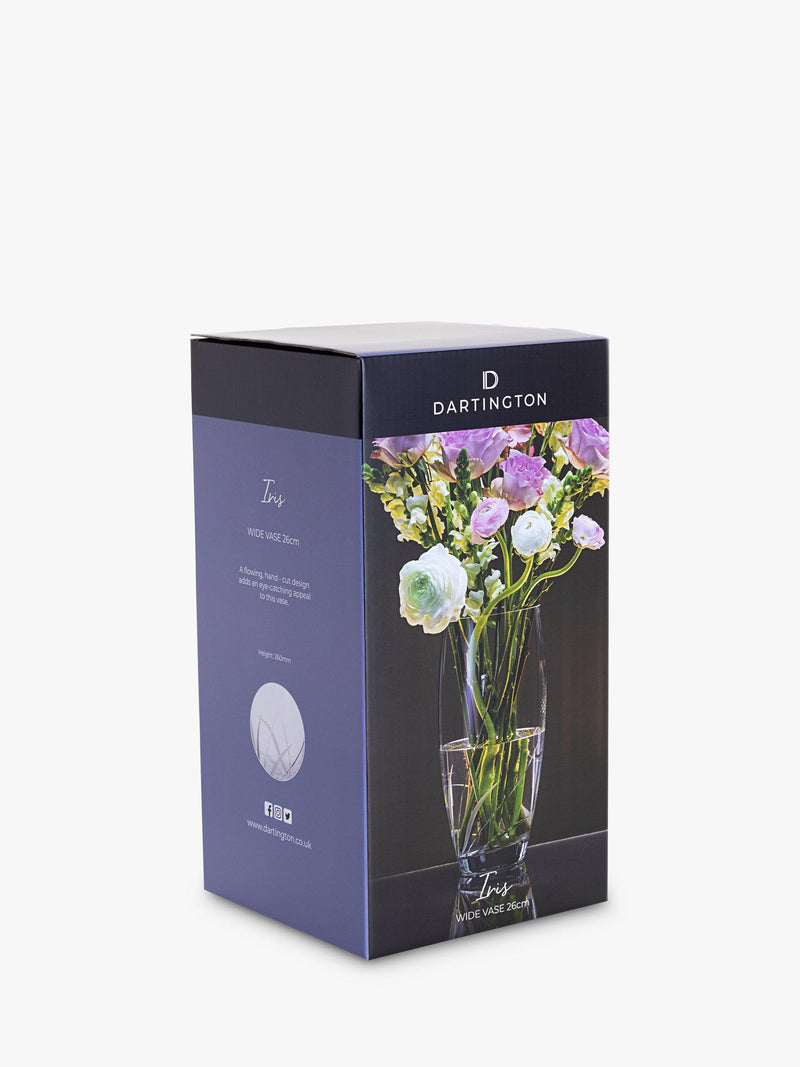 Dartington small crystal glass vase with dragonfly design - British product