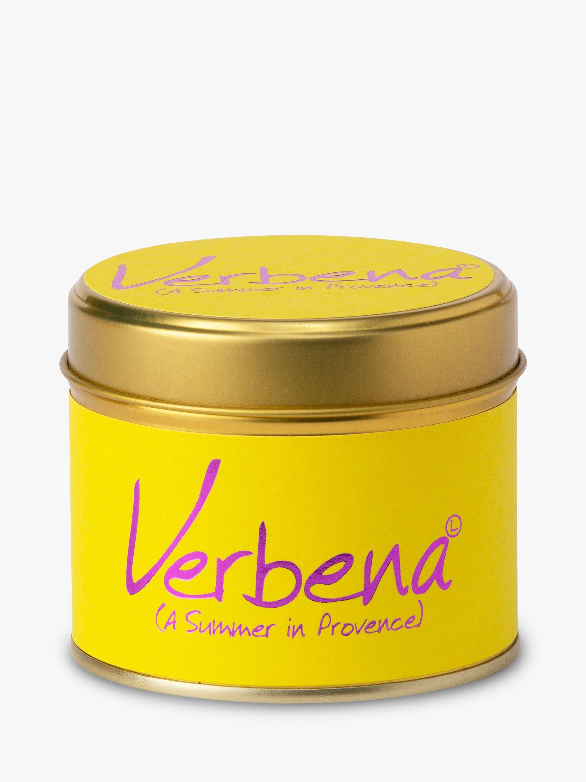 Lily-flame Verbena scented tin candle 230g, UK version