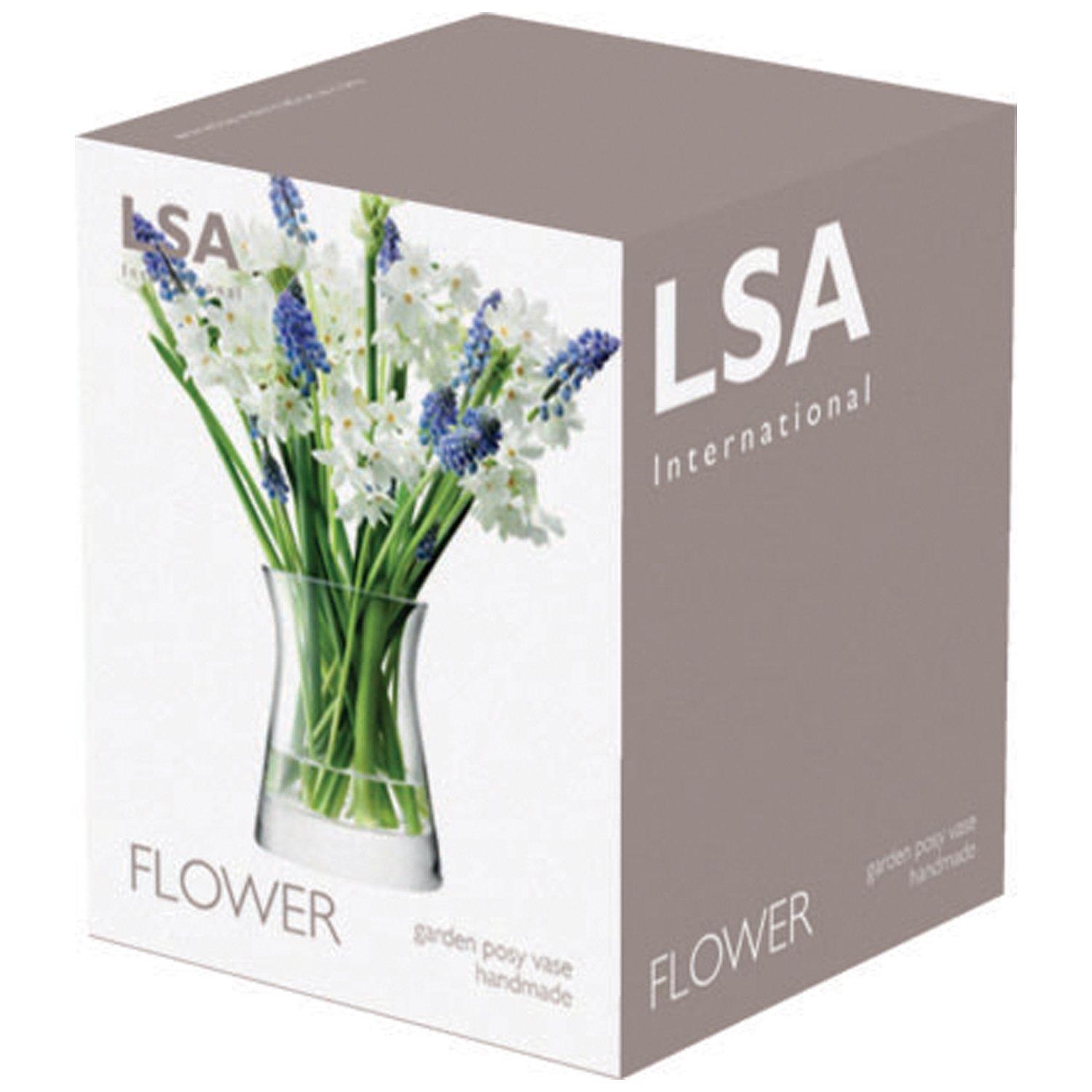 LSA International Flower Garden Posy Vase clear H13cm, UK version