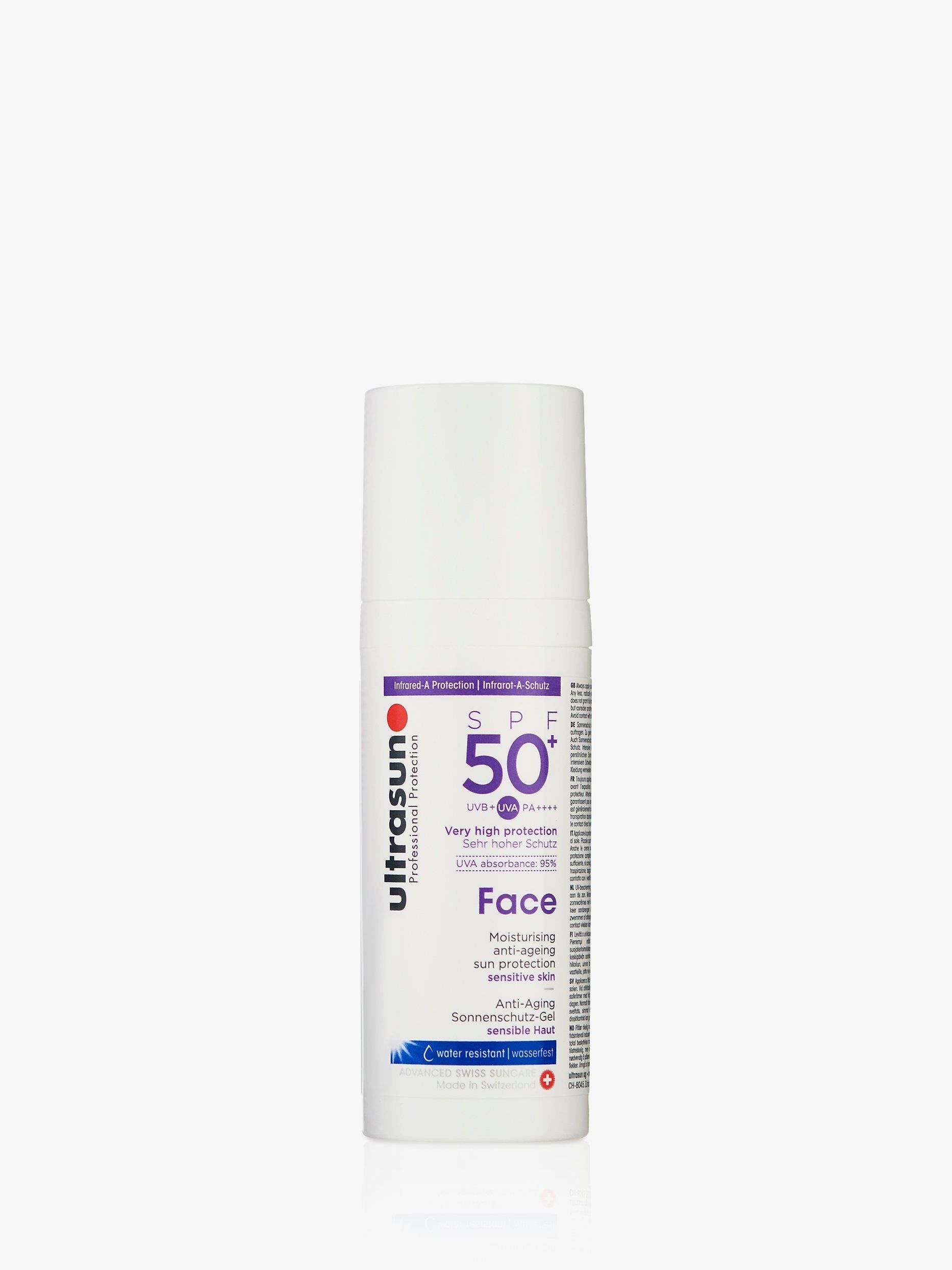 Ultrasun SPF 50+ Anti-Ageing Ultra Sensitive Facial Sun Cream 50ml (British brand)