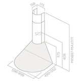 Elica Tonda 90 stainless steel chimney cooker hood - British product