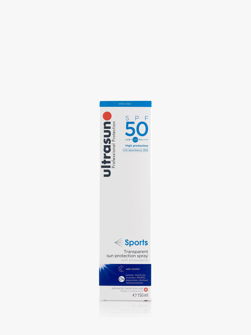 Ultrasun SPF 50 Sports Transparent sun protection spray 150ml (British brand)