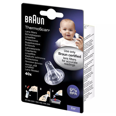Braun ThermoScan Lens Filters for Ear Thermometers Pack of 40
