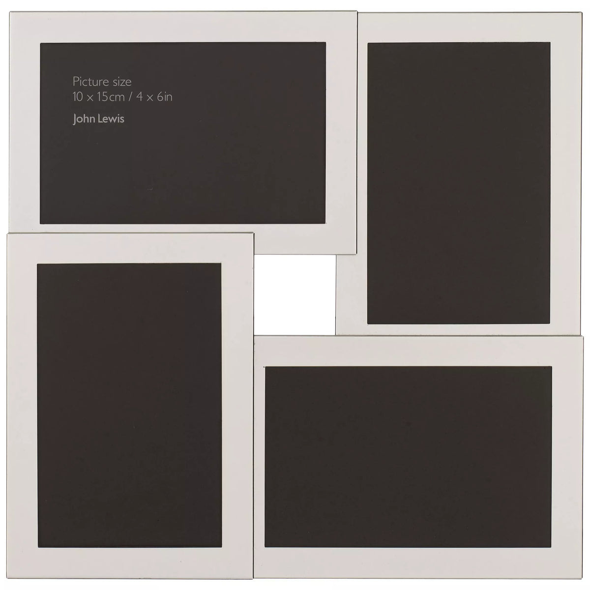 John Lewis silver plated multi-aperture photo frame, UK version