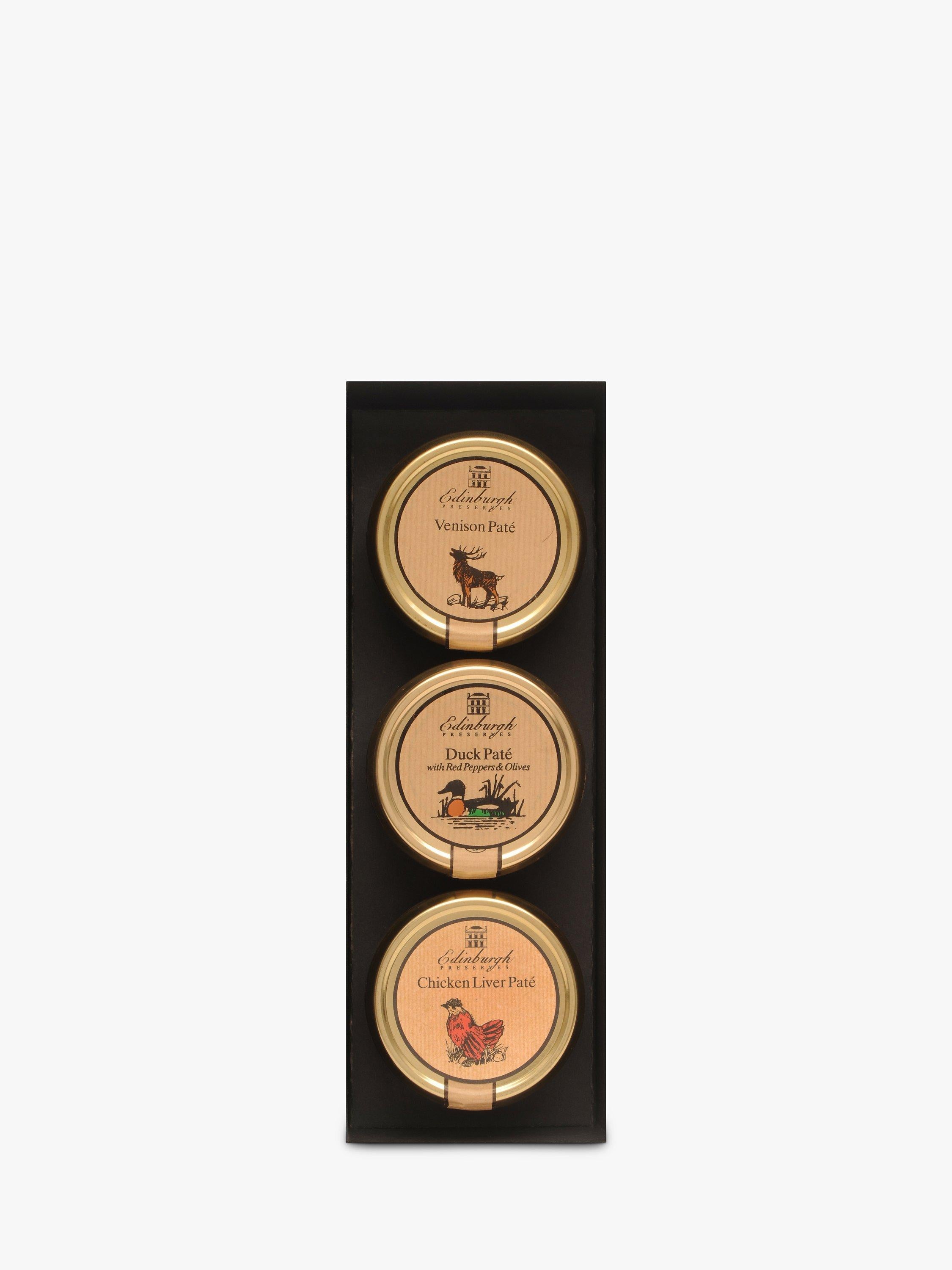 Edinburgh Preserves duck, venison, chicken liver pâté trio 540g - British product