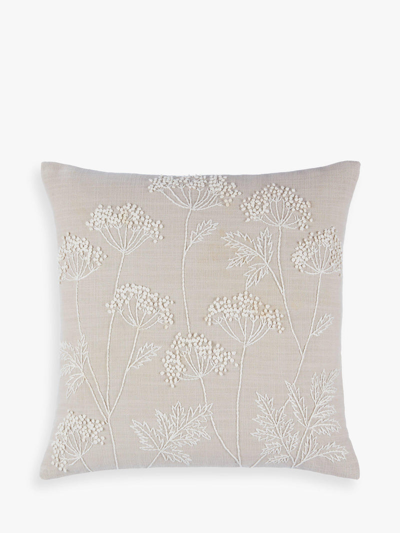 John Lewis Cow Parsley cushion in duck egg, UK version