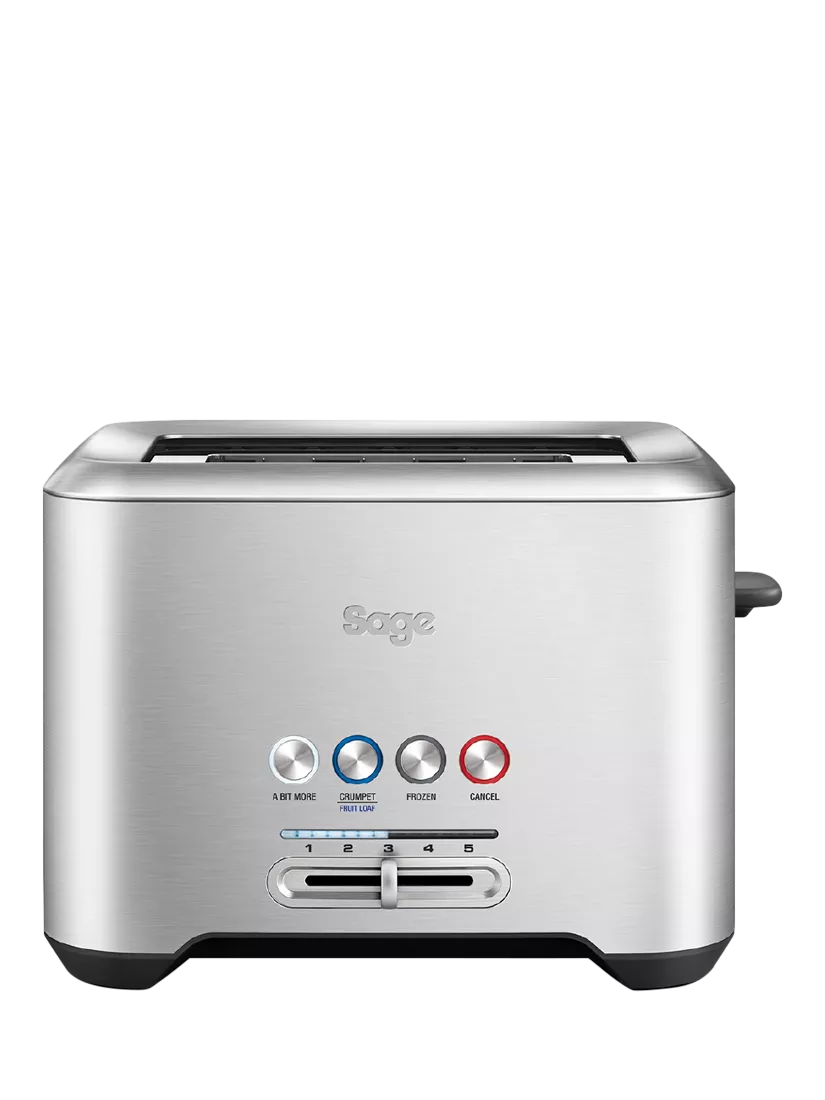 Sage A Bit More 2-Slice Brushed Metal Toaster (British brand)