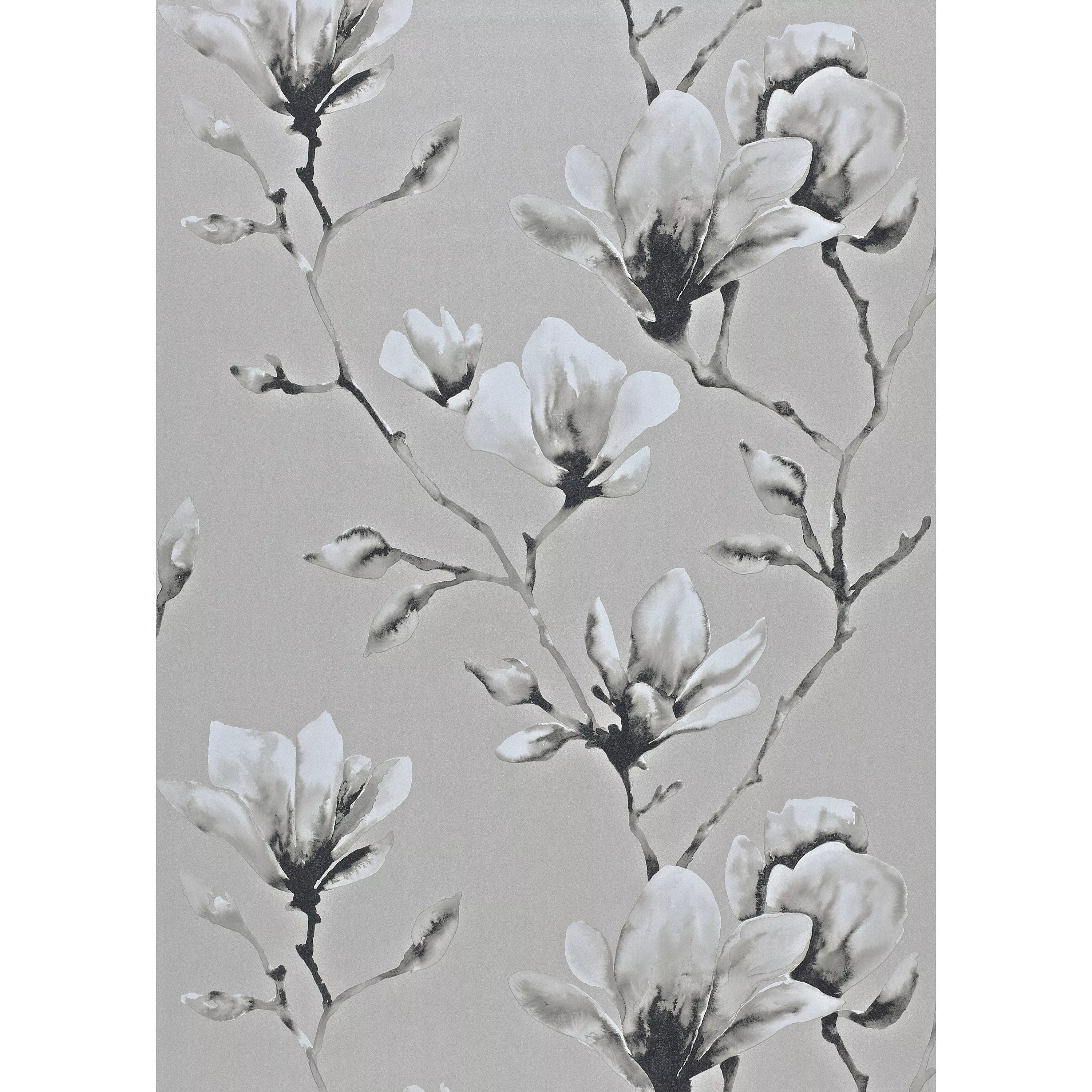 Harlequin lotus floral wallpaper engraved on metallic ground, UK version