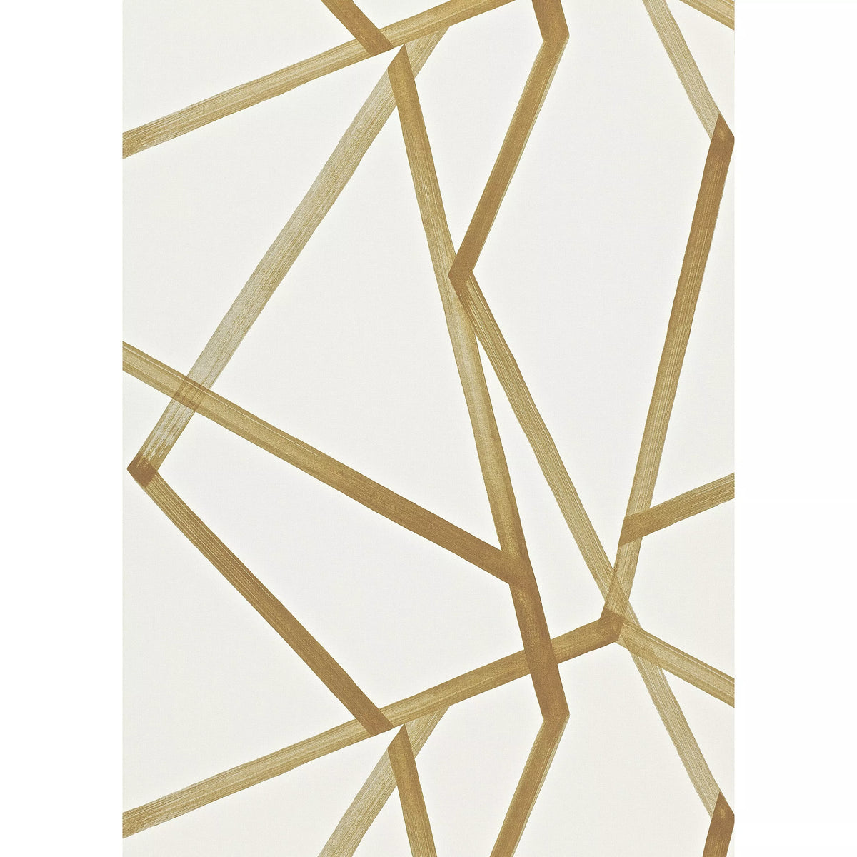 Harlequin Sumi geometric patterned wallpaper in ivory and mustard, UK version