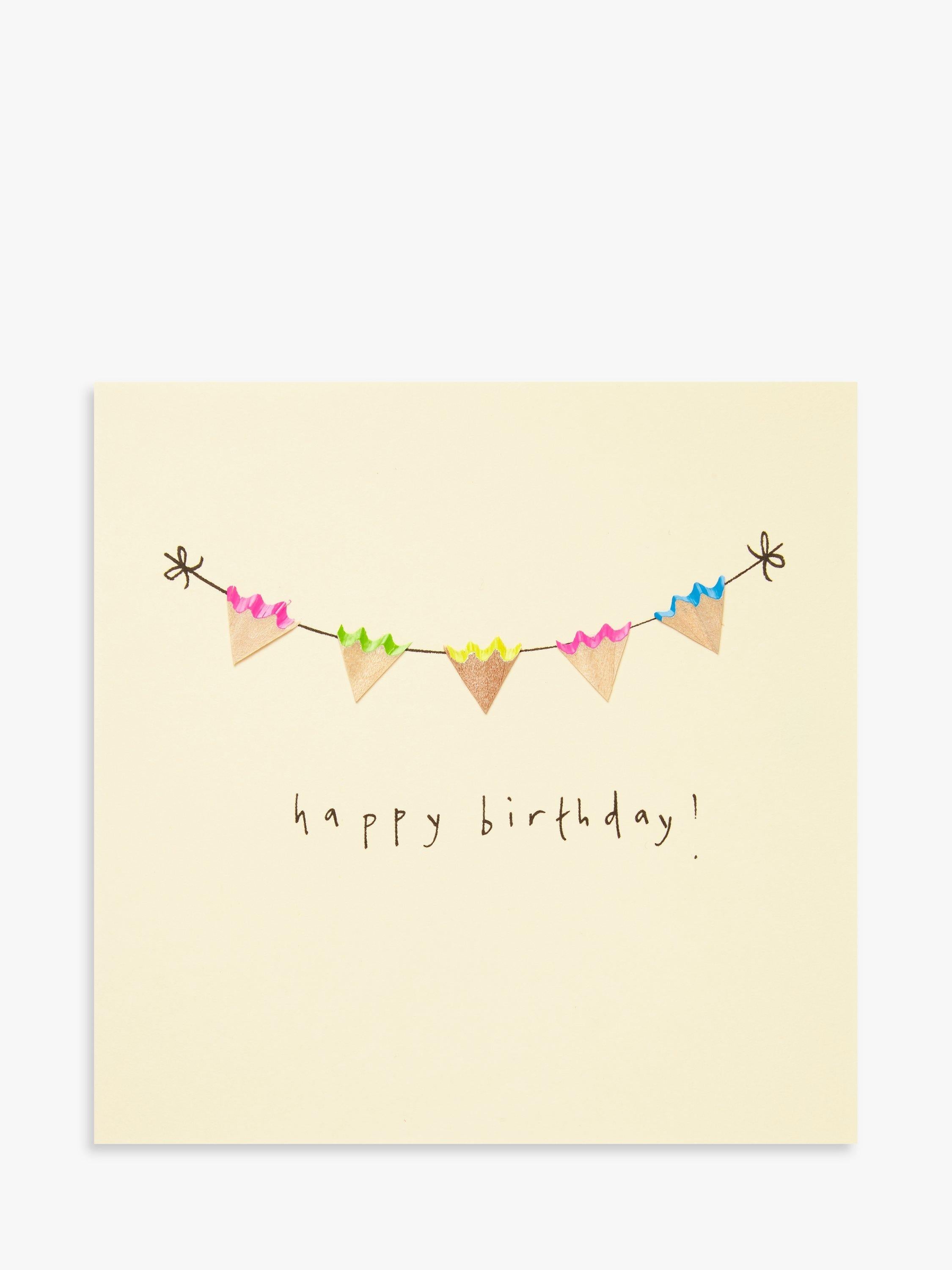 Ruth Jackson bunting birthday card, imported from the UK