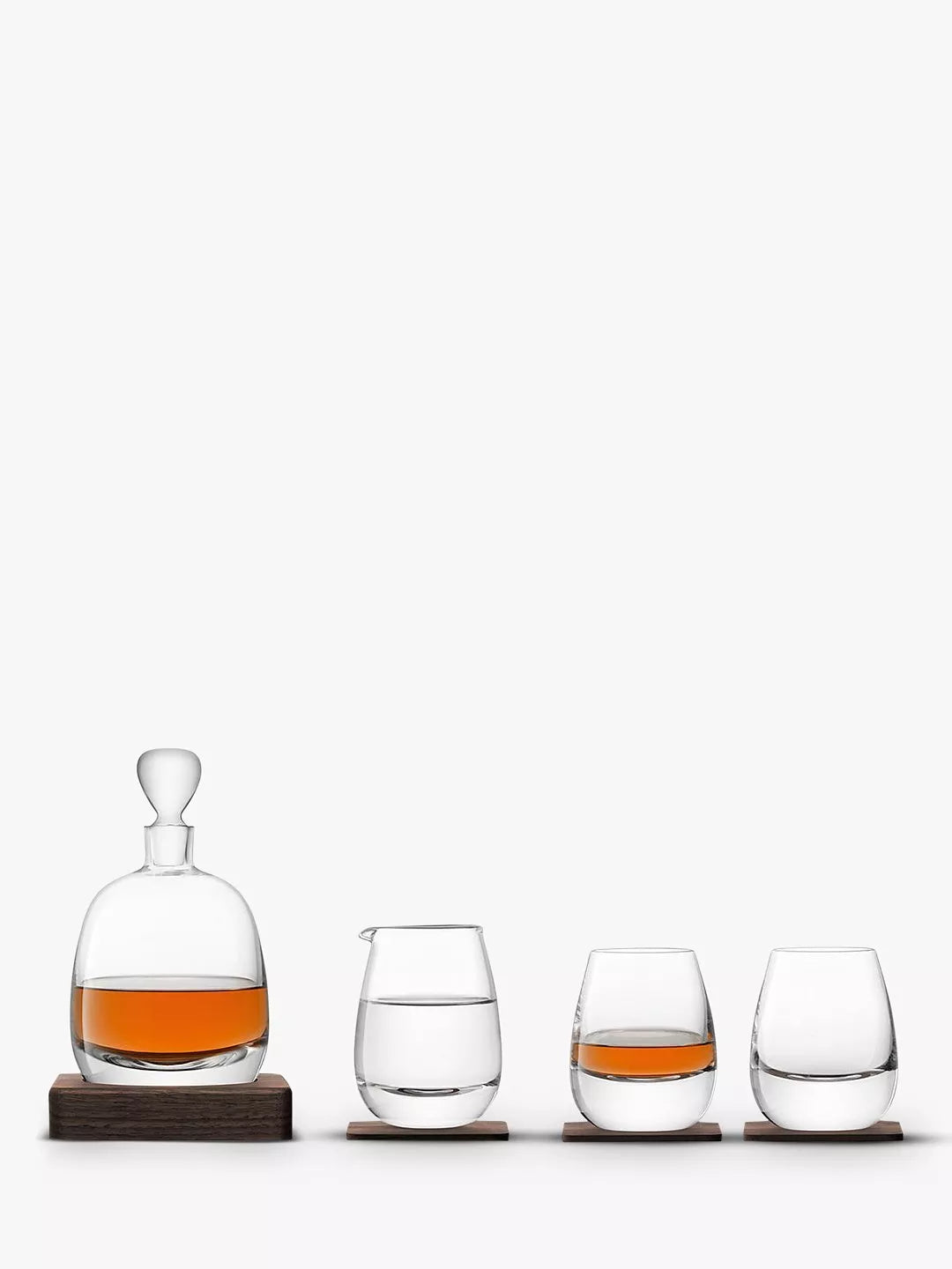 LSA whisky decanter and glasses set, set of 4, UK version
