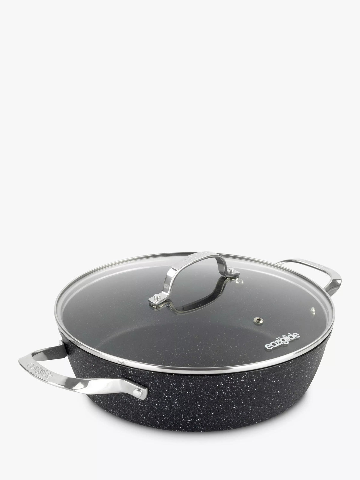 Eaziglide aluminium non-stick shallow casserole with lid 28cm - British product