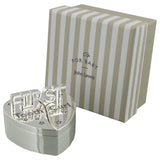 1St Tooth And Curl Heart Silver Plated Box