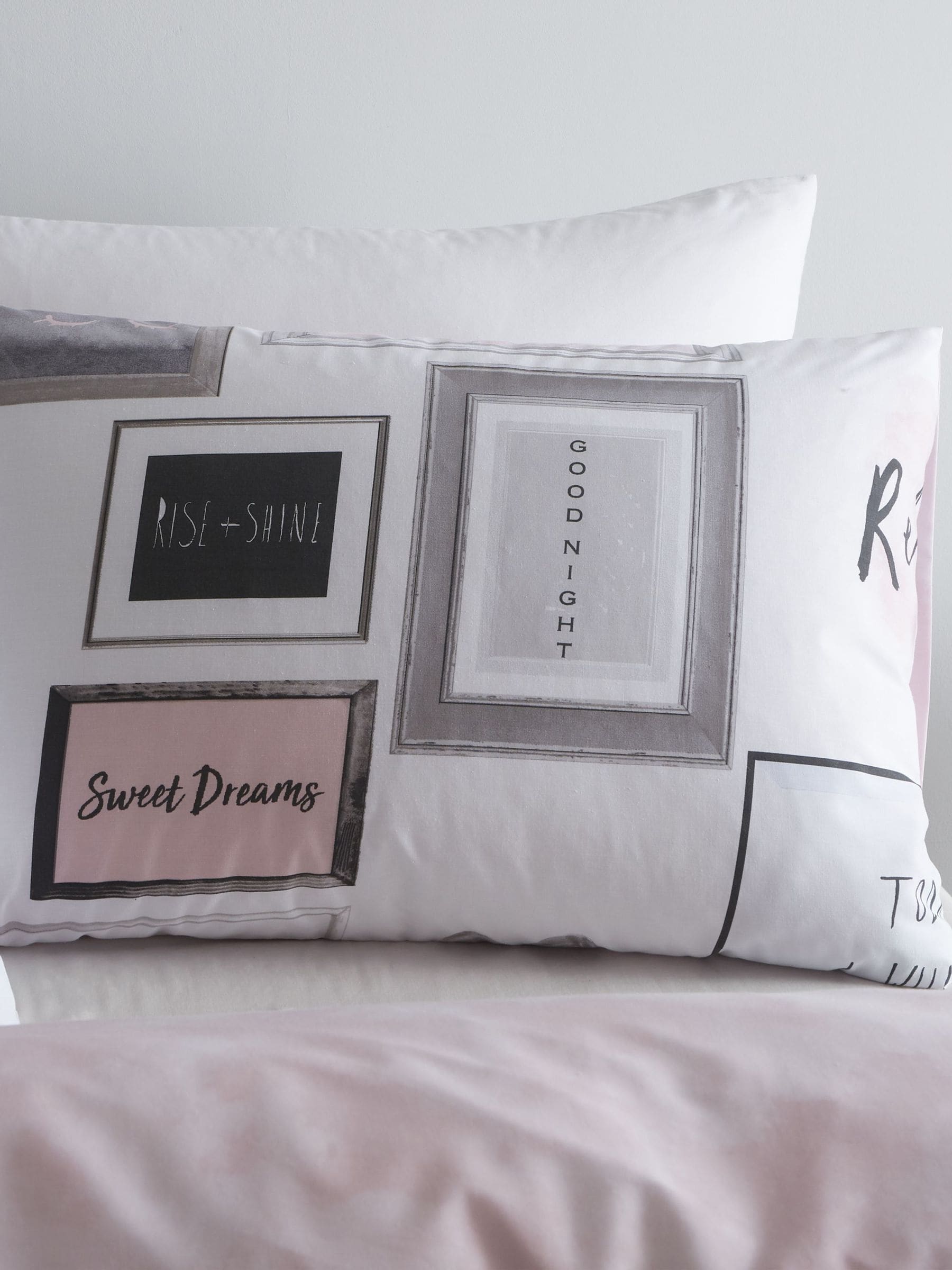 Catherine Lansfield blush pink duvet cover set - British product