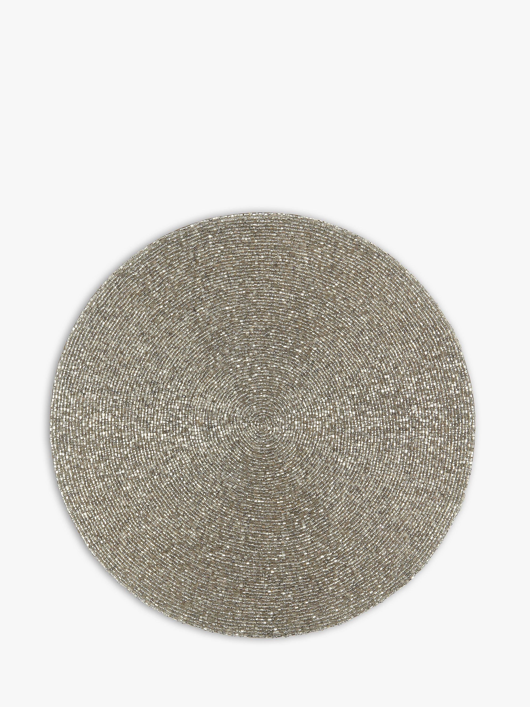 John Lewis Beaded Round Placemat Glass Bead Weave, imported from the UK