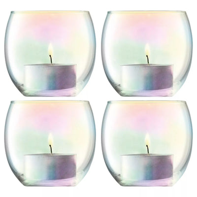 LSA International Pearl Tealight Holder Candles Set of 4