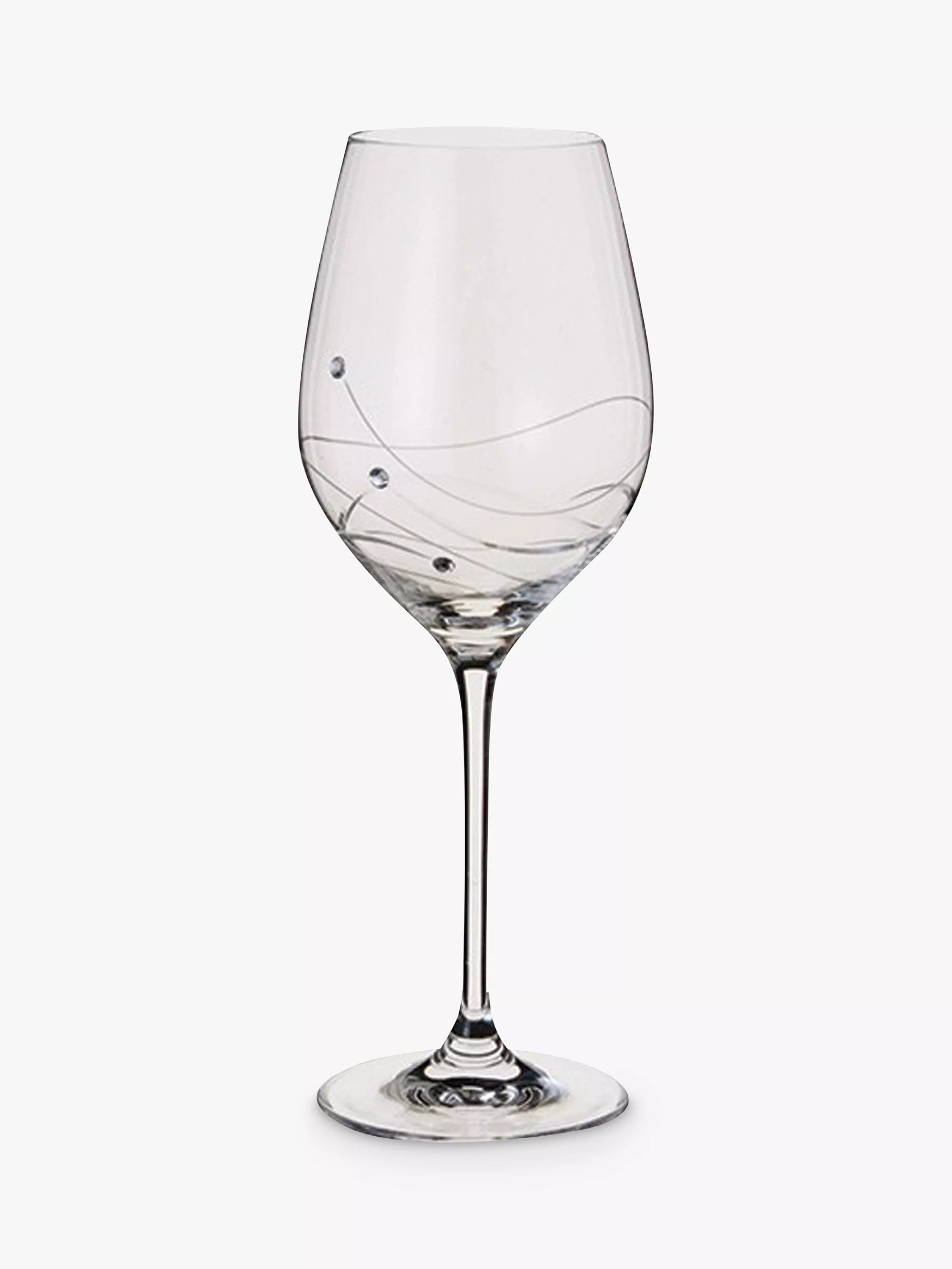 Dartington Crystal Personalised Glitz Wine Glass (Single), Gabriola Font - McGrocer