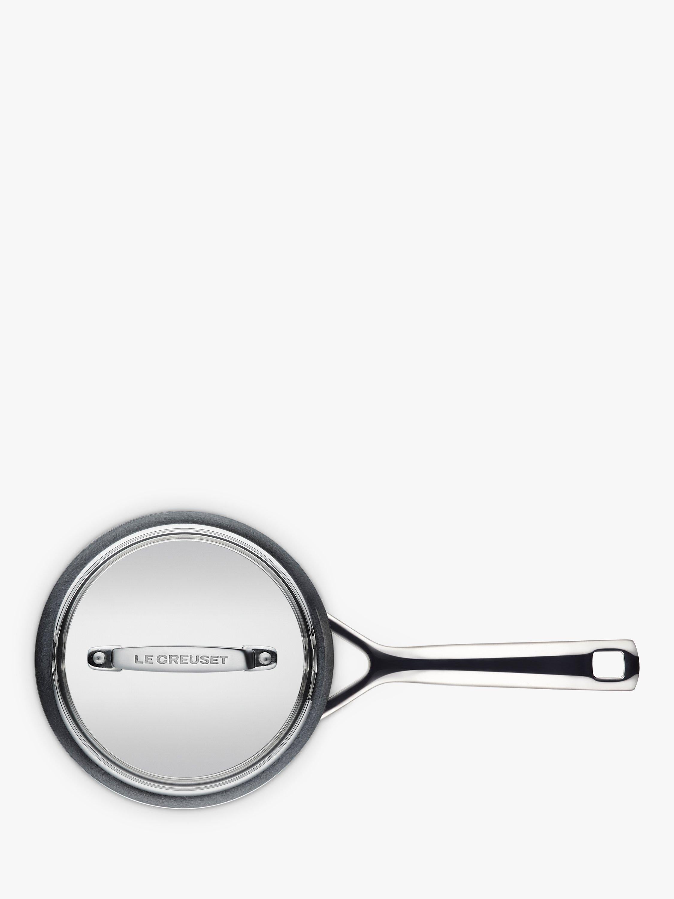 Le Creuset stainless steel lidded saucepan 14cm, UK version