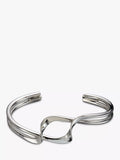 Andea sterling silver double twist half bangle - British product