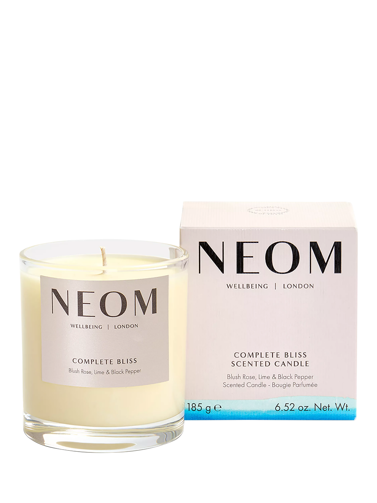 NEOM Complete Bliss scented candle, imported from the UK