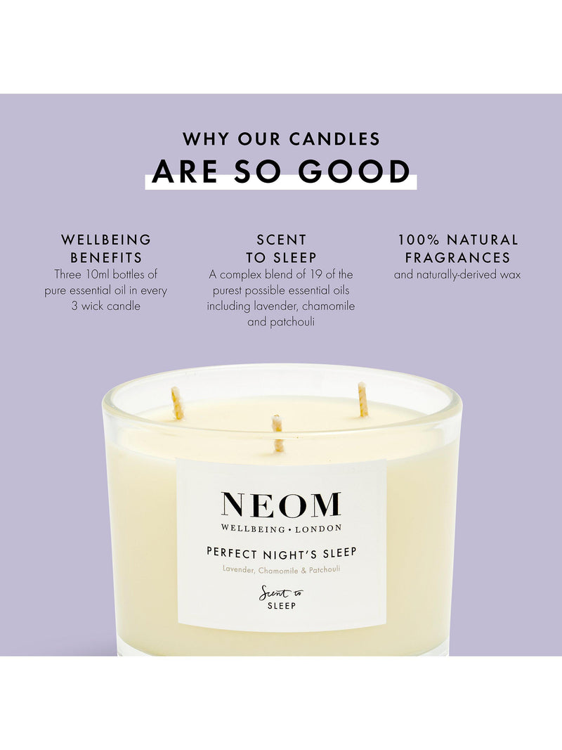 NEOM Perfect Night's Sleep scented candle, imported from the UK