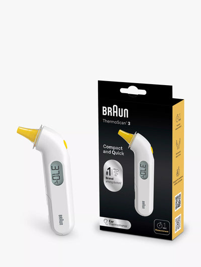 Thermomètre auriculaire compact Braun ThermoScan 3 IRT 3030 pour bébé