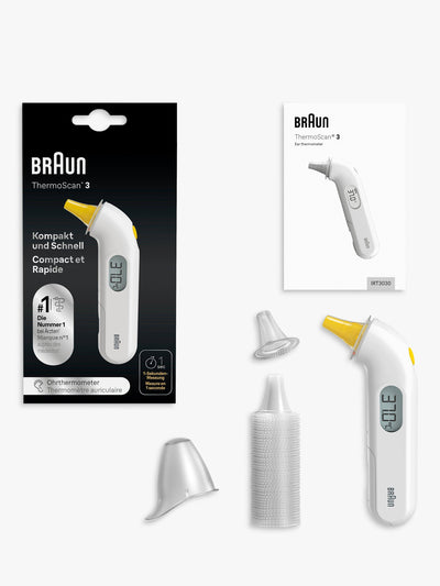 Thermomètre auriculaire compact Braun ThermoScan 3 IRT 3030 pour bébé
