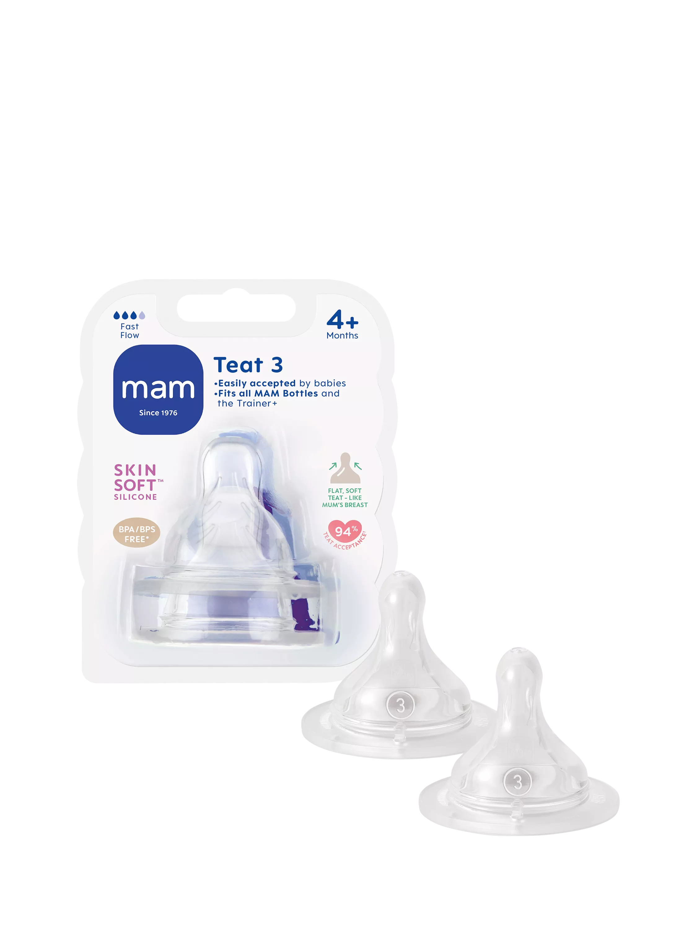 MAM Fast Flow Baby Bottle Teats - McGrocer