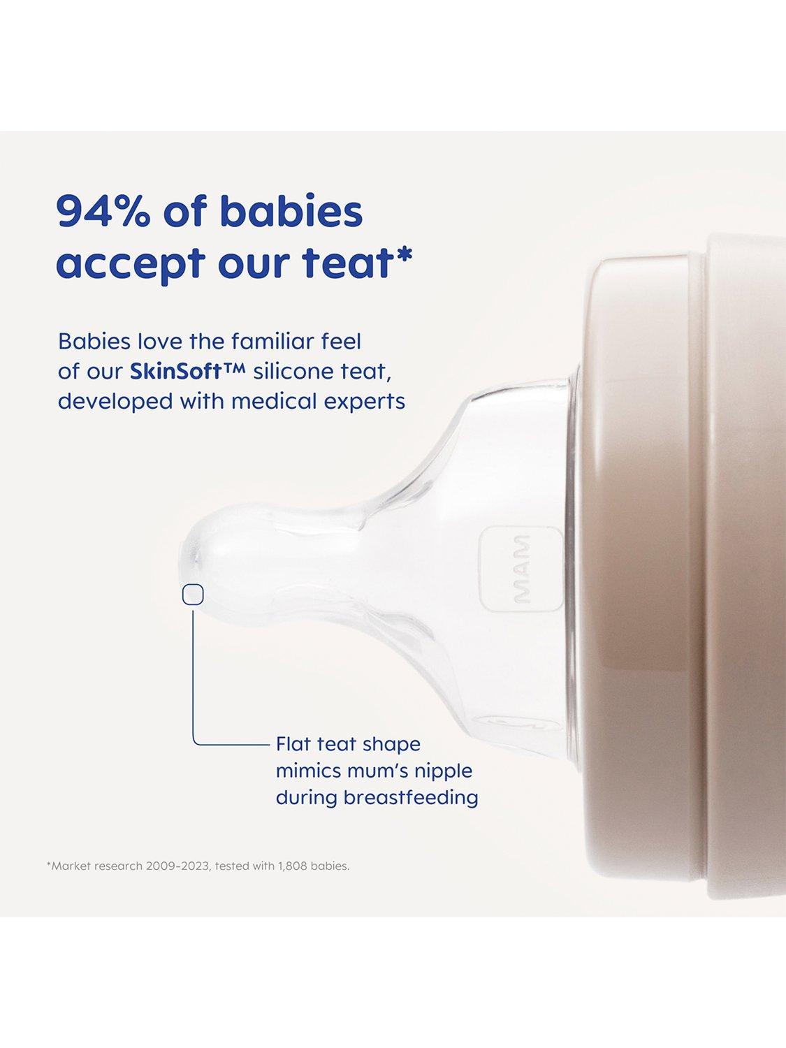 MAM baby bottle feed and soothe set, imported from the UK