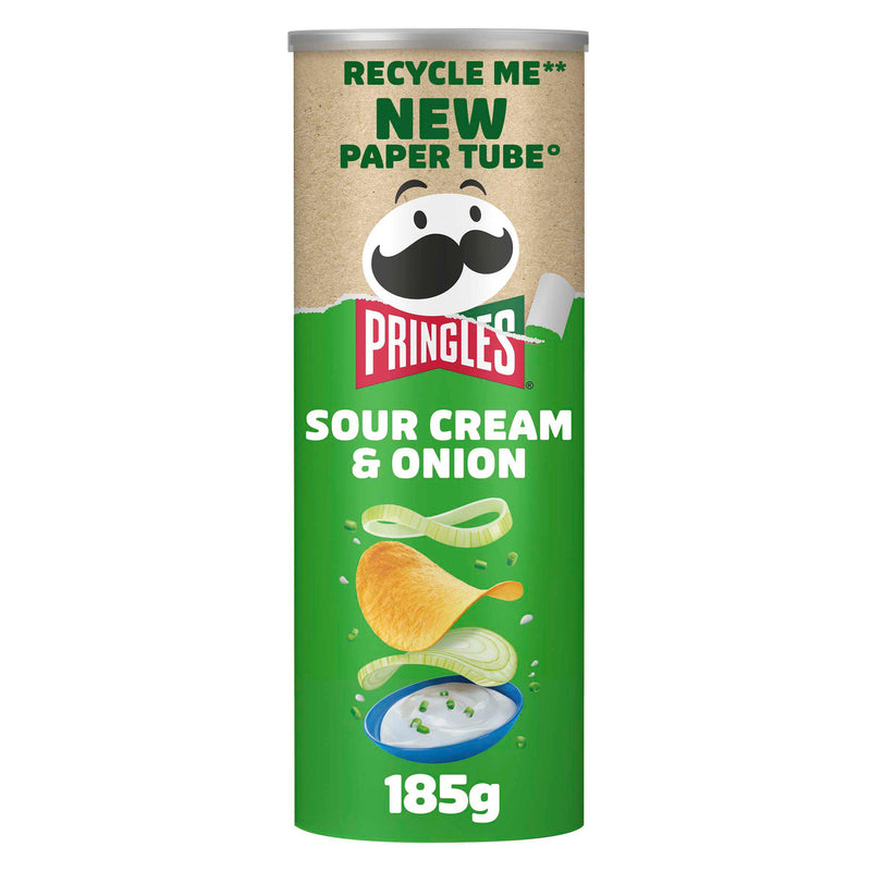 Sour Cream and Onion Flavour Savoury Snack Sharing Size 185g Tube