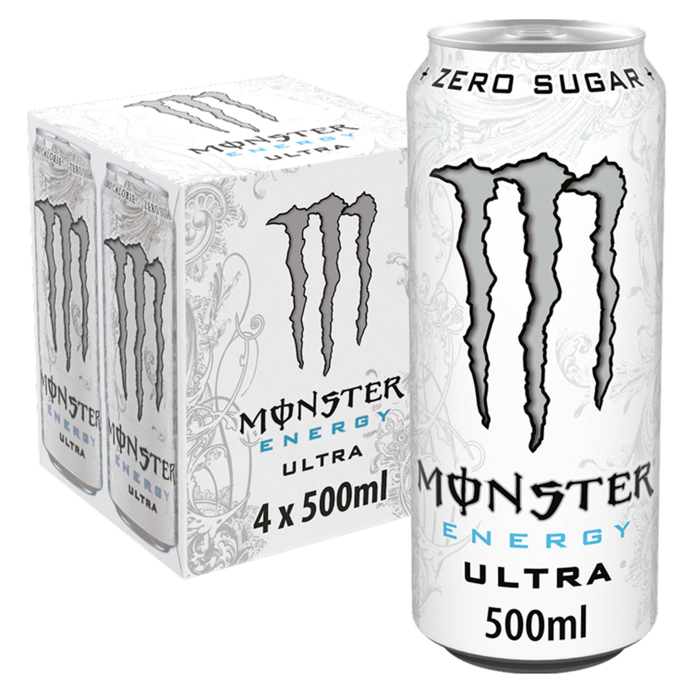 Monster Ultra energy drink 4x500ml, imported from the UK
