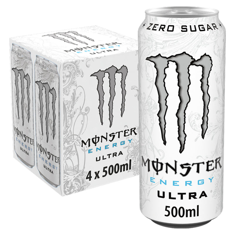 Monster Ultra energy drink 4x500ml, imported from the UK